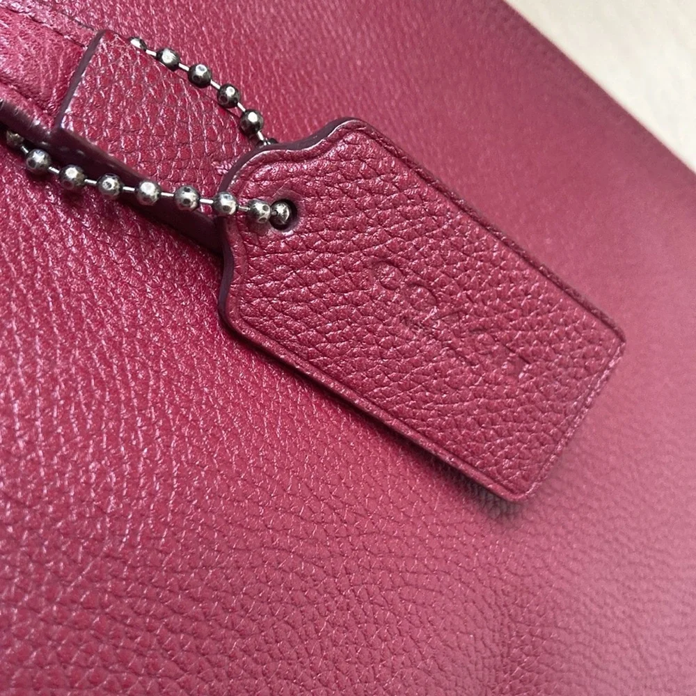 Coach structured leather